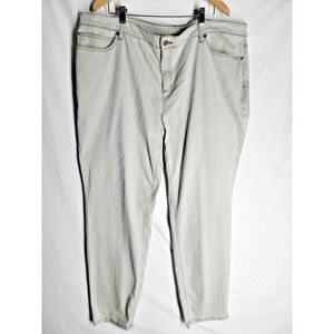NWT Eileen Fisher Organic Cotton Crop Jeans Plus Size 24W Gray Skinny Stretch